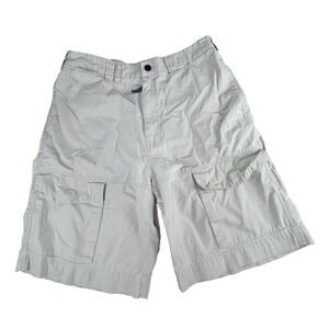 Vintage Y2K Tommy Hilfiger Shorts Mens 34 Khaki‎ Cargo Ripstop Fabric Skater